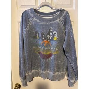 Recycles Karma size large burnout blue Aerosmith tour sweatshirt size large